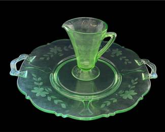 Uranium glass glows perfectly