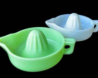 Vintage Milkglass Sunkist Brand Citrus Juicers