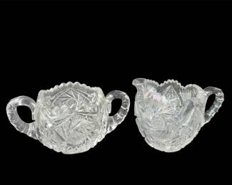 Crystal Creamer & Sugar