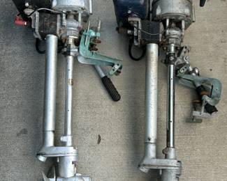 Two British Seagull moat motors