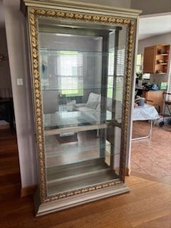 Pulaski Glass Illuminated Curio Cabinet- Side doors- 