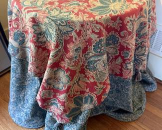 96 2RoundTablewithCustomMadeCloth