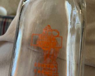 Vintage punt milk bottles