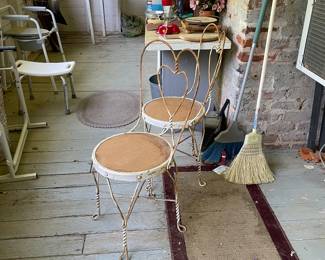 Two of four ice cream chairs