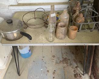 Old bottles obviously dug up from property.