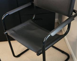 3 Midcentury modern; Cantilever frame sling chairs