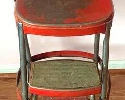 135 - Vintage Chair / Step Ladder - 34" x 18" x 14" as is - side leg needs reattached