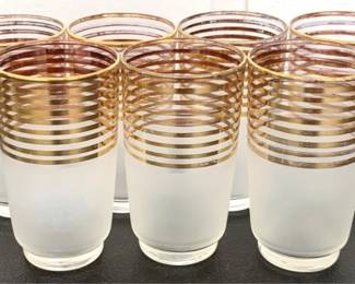 225 - 7 Glass Tumblers - 5.5" Tall