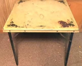348 - Metal Card Table - 29" x 26" x 26"