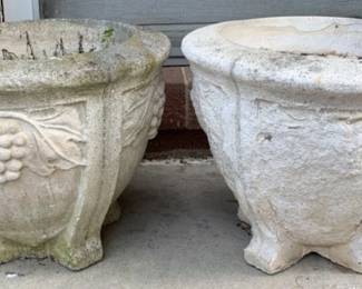 207 - 2 Concrete Planters - 12" x 16"