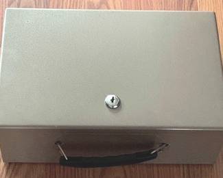 96 - Metal Lockbox - 4" x 13" x 9"