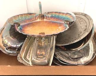 332 - Tray Lot Assorted Silver Plated Items
