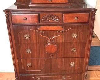 82 - Vintage Carved Depression Era Chest 58" x 35" x 20"