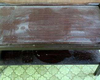 322 - Glass Top Coffee Table - 16" x 33" x 17"