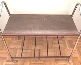 71 - Vintage Metal Rolling Stand - 27" x 28" x 12"