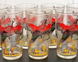 158 - 7 Mid Century Glasses - 5.5" Tall