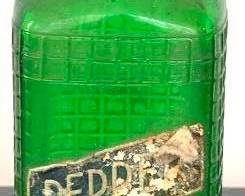 311 - Vintage Green Glass Pepper Shaker - 5.5" Tall