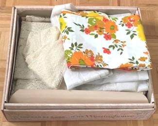 75 - Box Lot of Linens, lace