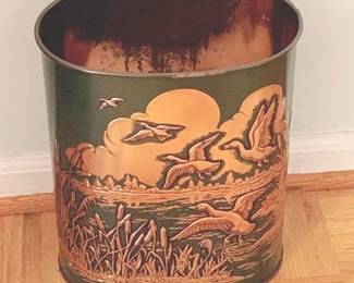 60 - Metal Trash Can - 13' x 11" x 8"
