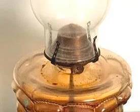 4 - Vintage Peanut Oil Lamp - 19" Tall