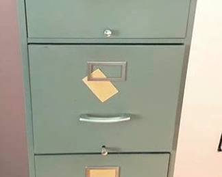 27 - Metal File Cabinet - 53" x 15" x 18.5"