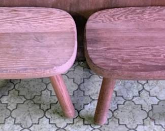 315 - 2 Step Stools - 1 Missing Leg - 9" x 12" x 9"