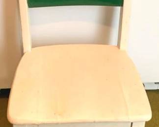 219 - Wood Chair - 27" x 12" x 13"