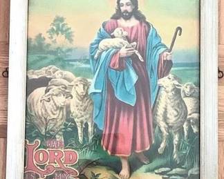29 - Framed Religious Print - 16" x 12.5"