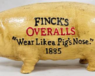 1040 - Cast Iron Pig Bank 4"