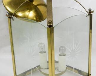 1087x - Vintage Hanging Light Fixture 13"