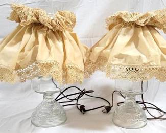 9825 - 2 Lamps - 19" Tall You are buying a used as-is electric/electronic item. We do not guarantee all components are present, and if it is not expressly stated, it is untested.