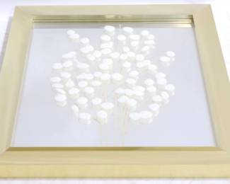 1556 - Brass Frame Reverse Painting Over Mirror 36x30