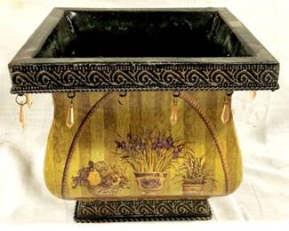 9772 - Antique Brass Lantern - 28" x 16" x 16"