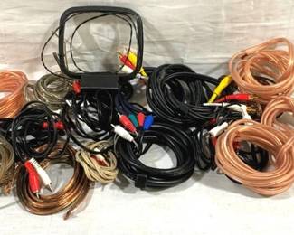 9631 - Lot of Assorted Speaker Wires & A/V Cables You are buying a used as-is electric/electronic item. We do not guarantee all components are present, and if it is not expressly stated, it is untested. You are buying a used as-is electric/electronic item. We do not guarantee all components are present, and if it is not expressly stated, it is untested.