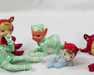 1118xx - Assorted Porcelain Elf Figures