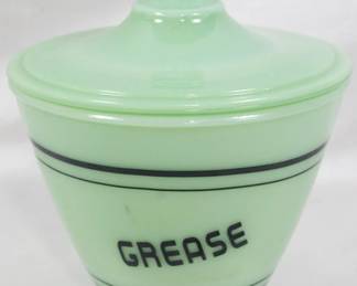 1069 - Jadeite Grease Jar 6"