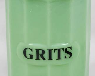 788 - Jadeite Grits Canister 7.5"