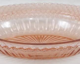 961 - Miss America Pink Depression Glass Oval Bowl 2x10x8