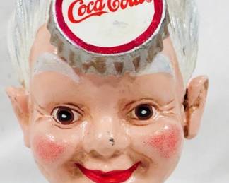 1045x - Cast Iron Coca Cola Bank 8"