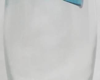 958 - Blue Top Art Glass Vase 14"