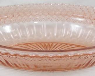 964 - Miss America Pink Depression Glass Oval Bowl 2x10x8