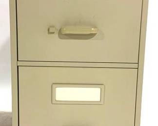 9727 - 2 Drawer Metal Filing Cabinet - 29" x 25" x 16"