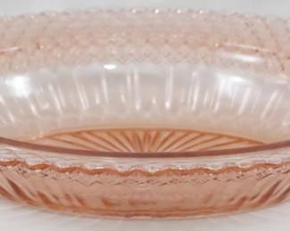 963 - Miss America Pink Depression Glass Oval Bowl 2x10x8