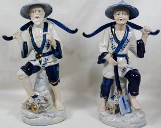899 - Pair Porcelain Figurines 14"
