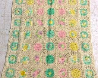 9896 - Small Crochet Afghan - 32" x 30"