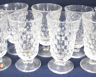 8528 - 8 Fostoria American Glasses - 4.5" Tall