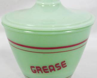 1074 - Jadeite Grease Jar 6.5"