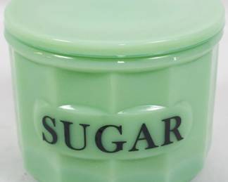 1076 - Jadeite Sugar Container 3.5"