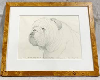 4245 - Framed Pencil Drawing - 14" x 17"