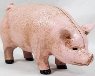 1039 - Cast Iron PIg Bank 5"